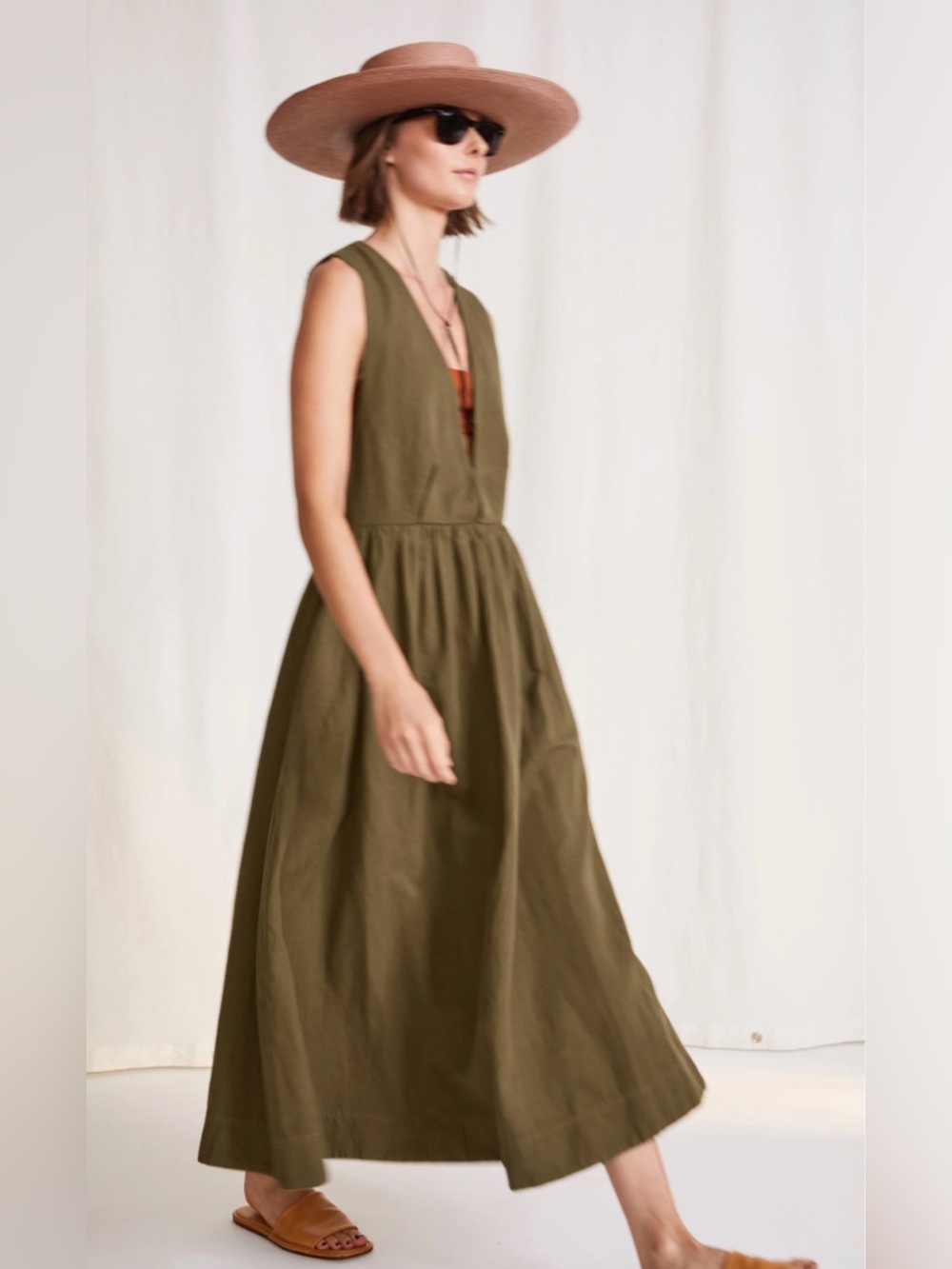 Apiece Apart Olive Maxi Dress Size Small
